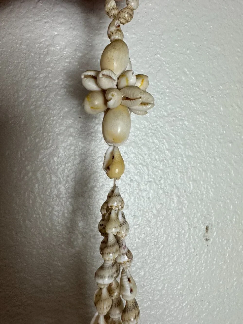 Vintage Seashell Cowrie Hanging Chandelie  2 Tiers 38